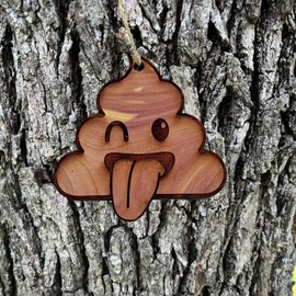 HipFlaskPlus Poop - Cedar Ornament