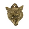 Schooner Bay Co. 2.5" Solid Textured Polished Brass Fox Head