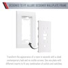 TayMac A54W Allure Nonmetallic Wallplate with Different GFCI Insert, White