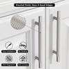 Coinkoly 10 Pack 5"(128mm) Satin Nickel Cabinet Pulls Knurled Kitchen