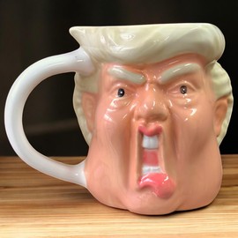 MIJOMA Kaffeebecher President – Handbemalte Keramiktasse mit Charakter, einzigartiges Design, hochwertig lasiert, lustiges Mitbringsel