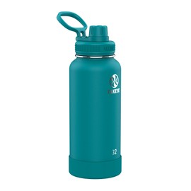 Takeya Actives 32 oz Vacuum Insulated Stainless Steel Water Bottle with Spout Lid, Premium Quality, Mystic Blue