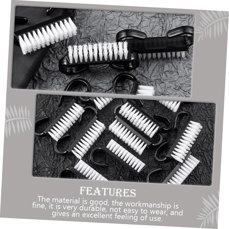 Healeved Small Nail Art Brush Set 10pcs Plastic Nail Scrub