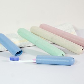 DESKEMAI 4 Pack Toothbrush Travel Case in 4 Colors. Portable, Breathable Holder. Ideal for Travel, Camping, Home, School, Business. Keeps Toothbrushes Clean, Dry. Compact Design for Easy Carrying.