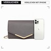 Miss Lulu Women's Clutch Elegant Envelope Evening Bag with Chain