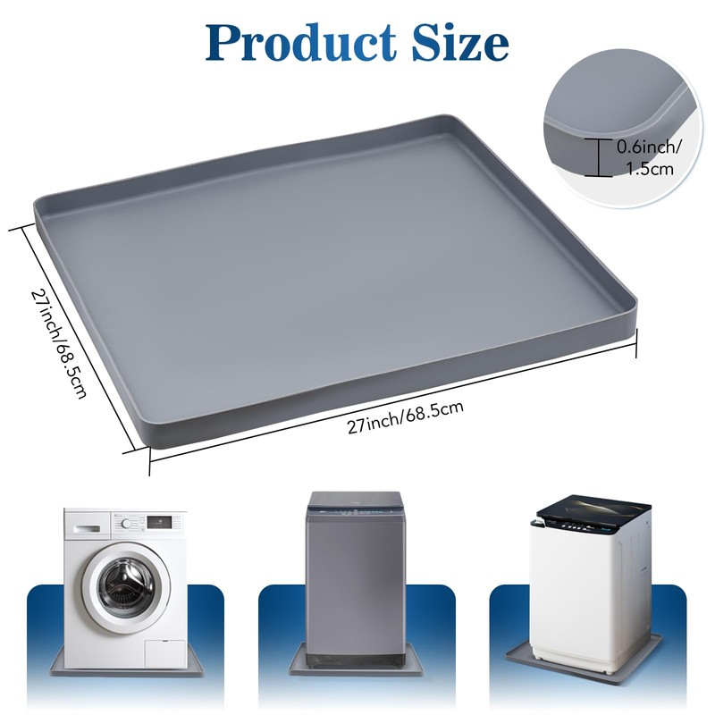 Washing Machine Drip Pan, 27 x 27 Inch Washer Drain