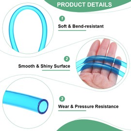 M METERXITY Tubing Carburetor Fuel Vent Line, 6mm(0.24") ID 8mm(0.31") OD 4m(13') Long Polyurethane Gas Oil Tube for ATV/Go Kart/Dirt Bike, Universal Petrol Pipe Replacement [Blue]