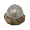 RESHE Toupee For Men Human Hair PU Skin Hair Replcement