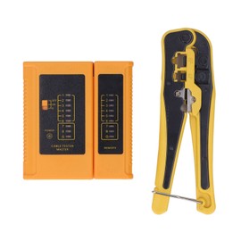 Crimp Tool Kit 3 in 1 Multi Purpose Telephone Terminal Universal Ratchet Crimping Pliers Network Tester Set