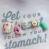 Water ball beads Handmade nail tips - Petit Coffin /