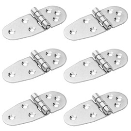 TSSS 6 PCS T-Strap Heavy Shed Hinge Folding Flip Top Hinge, Metal Edge Backflap Cabinet Butt Hinges