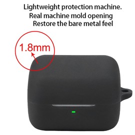 Accdeny Compatible for Sony INZONE Buds Headphone Case, [Supports Wireless Charging] [Shockproof Protective Case] Silicone Headphone Case (Black-White)