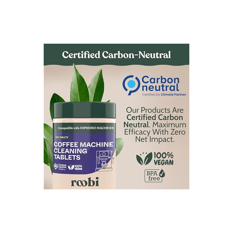 Roobi Espresso Machine Cleaning Tablets. Coffee Machine Cleaner Tabs. 100