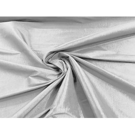 New Creations Fabric & Foam Inc, 58" Wide Medium Weight Stretch Two Tone Taffeta Fabric, Stretch Fabric for Bridal Dress Clothing Custom Wedding Gown (Silver, 10 Yards)