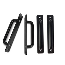 Axuansor 10 Pack 5.8 Inch Cabinet Handles Black Cabinet Pulls Aluminium Alloy Closet Door Handle Vintage Drawer Handles Modern Kitchen Handles with Backplate for Cabinet Shed Drawer Wardrobe Black