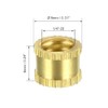 MACHSWON Knurled Insert Nuts-10Pcs 1/4-20x6mmx8mm Female Thread Brass Threaded Insert
