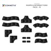 CONNETIX Magnetic Tiles Roads Ramps & Intersections Pack, 16 Pieces