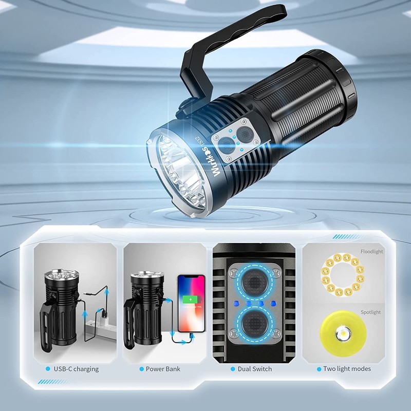 Wurkkos TS32 Super Bright Led Flashlight 13000 Lumens Max, Powerful