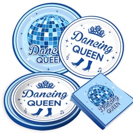 Roaring Good Time Dancing Queen Plates and Napkins Dancing Queen Disco Party Decorations Mamma Mia Party Supplies for Birthday Wedding Bridal Shower