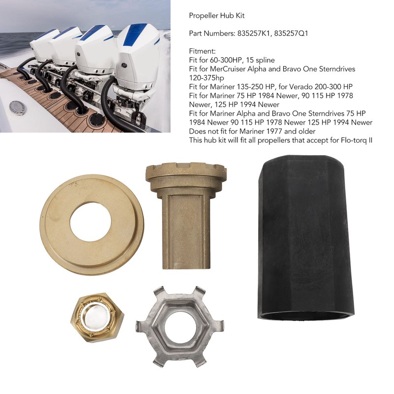 Propeller Hub Kit 835257Q1 Forward Thrust Washer Drive Sleeve Set