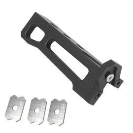 Woodworking Edge Trimmer, Worktop Edge Banding Trimmer Tool, Manual Planer for Wood, Aluminum Alloy Manual Edge Chamfer Burr Bander Arc Woodworking Scraper with 3 Blades