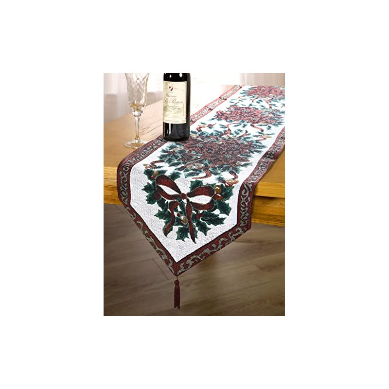 Emma Barclay Christmas Tapestry - Table Runner Decorative Xmas Dining