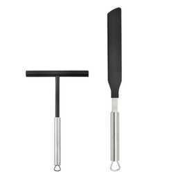 2 Pieces Spatula Stainless Steel Crepes, Dough Spreader Crepes, Distributor Crepes Accessories, Suitable for Preparing Pancakes or Crepes
