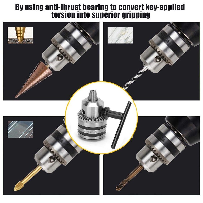 3.0-16MM 1/2-20UNF Drill Chuck Kit, UNF Key Type Electric Drill