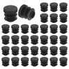 sourcing map 36 Pcs Round Plastic Plug, Black Tubing End