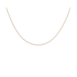 CARISSIMA Women's 9 ct Rose Gold 1.1 mm Twist Curb Chain Necklace of Length 46 cm/18 Inch