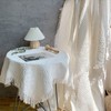 Knitted Tablecloth White Knit Small Tablecloth Knitted Tassel Tablecloth Bedside