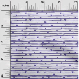 oneOone Velvet Violet Fabric Valentine Heart Sewing Fabric by The Yard Printed DIY Clothing Sewing Supplies 58 Inch Wide