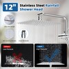 12" All Metal Shower Head, High Pressure Rainfall Shower Head/Handheld