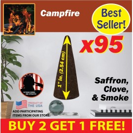 Benben Home & Lifestyle Campfire Benben US Incense 95x1" Cones ~ Vegan Blend ~ High Fragrance Load