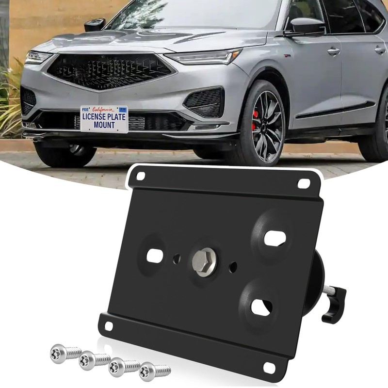 Front License Plate Holder No-Drill License Plate Bracket Mount Anti-Theft
