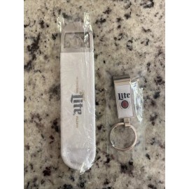 Miller Lite NEW! 2 Miller Lite Beer Metal Bottle Opener / Keychain
