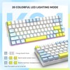 LexonElec RK-84 Portable Mechanical Gaming Keyboard,Rainbow LED Backlit Compact 84