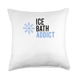 Ice bathing ice water ice swimming cold showers cold funny Throw Pillow
