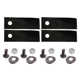 4Pcs Blades & Bolts for 18" & 20" Rover Rear Catcher Lawn Mowers A01118K A00672K for Stihl 6105 183 6070 Catcher Lawn Mowers