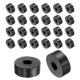 QUARKZMAN Pack of 36 Rubber Washers Rubber Spacer 25 mm Outer Diameter 8 mm Inner Diameter 10 mm Height Round Antivibration Spacer Rubber Bushings Grommets Thick Rubber Washers for Car Accessories