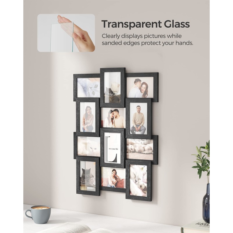 SONGMICS Collage Picture Frames, 4x6 Picture Frames Collage for Wall