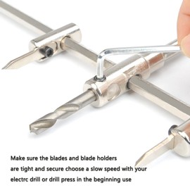 FOROREH Circular Cutter Adjustable, Circle Hole Saw Adjustable Alloy Circular Hole Saw with 30-300 mm Hole Pitch Circle Cutter Woodworking Tools for Wood, Plastic, Plasterboard