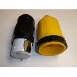 50 AMP RV POWER CORD REPLACEMENT END MARINE TWIST LOCK WITH BOOT