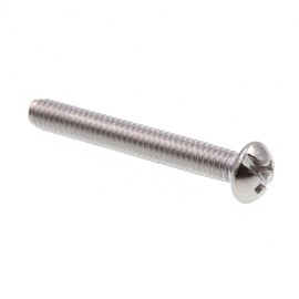 Prime-Line 9003702 Machine Screw, Round Head, Slotted/Phillips Combo, #8-32 X 1-1/4 in, Grade 18-8 Stainless Steel, Pack of 25