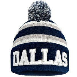 MIXNUS Dallas Beanie Hat Football Knit Hats Winter Cuffed Stylish Beanie Cap Sport Fans Fashion Toque Cap