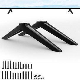 Maozhren TV Base Stand for Sanyo TV Legs, for Sanyo TV Base Stand FW50D36F FW40D36F B FW40D48F 40MV336XF7 40PFL4901/F7 FW50D25F 50MV336X-F7 50PFL5601F7 FW55R70F 55MV379R/F7 with Screws, Black