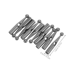 YARNOW 10 PCS Umbrella Beads Accessories Umbrella Tails Replacement End Caps Replacement Umbrella Ties Umbrella Repair Accessories Replacement Ties Umbrella Tip Beads Black Metal
