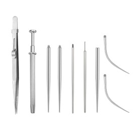 FunnAura 9 Pcs Piercing Ball Grabber Taper Changing Tool Set to Change Jewellery Ear Lip Insertion, 14G 16G 18G 20G Compatible