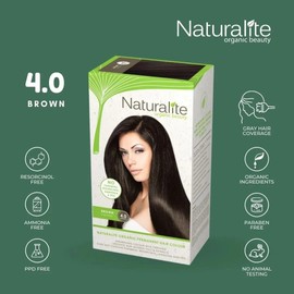 Naturalite Organic Beauty Permanent Hair Colours Hair Dye GREY HAIR COVERAGE