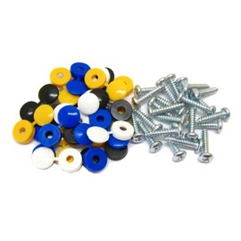 All Trade Direct 24 Pk Caps & Screws Car Number Plate Fixing Fitting Kit
